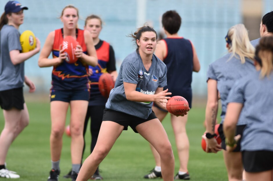 Adelaide 2016 AFL Women's inaugural training Anne Hatchard (Photo: Adelaide Crows FC)